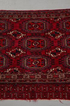 Matto/a bag, an antique Tekke chuval, Turkmen, ca  80-85 x 146-157 cm.