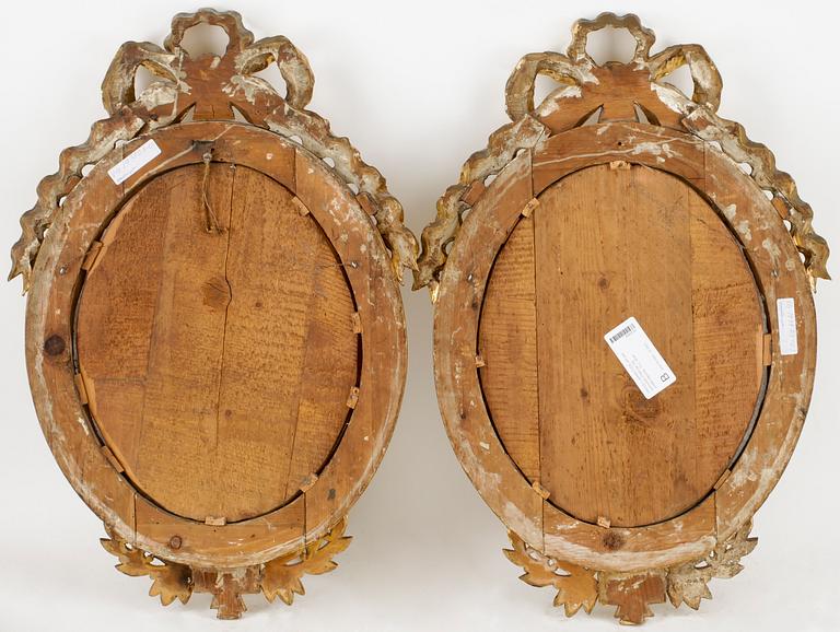 SPEGELLAMPETTER, ett par, gusatviansk stil, 1800-tal.