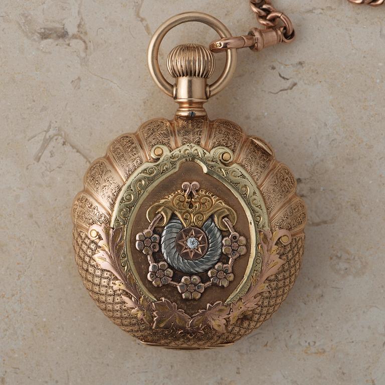 A.N. ANDERSON, pocket watch, 55,5 mm, hunting case, movement signed Vacheron & Constantin,