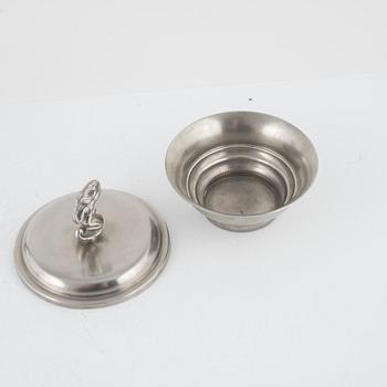 Tin, 3 parts, including CG Hallberg, 1930s.