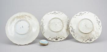 PARTI PORSLIN, 4 delar, meissen/meissenliknande, 1800/1800-tal.