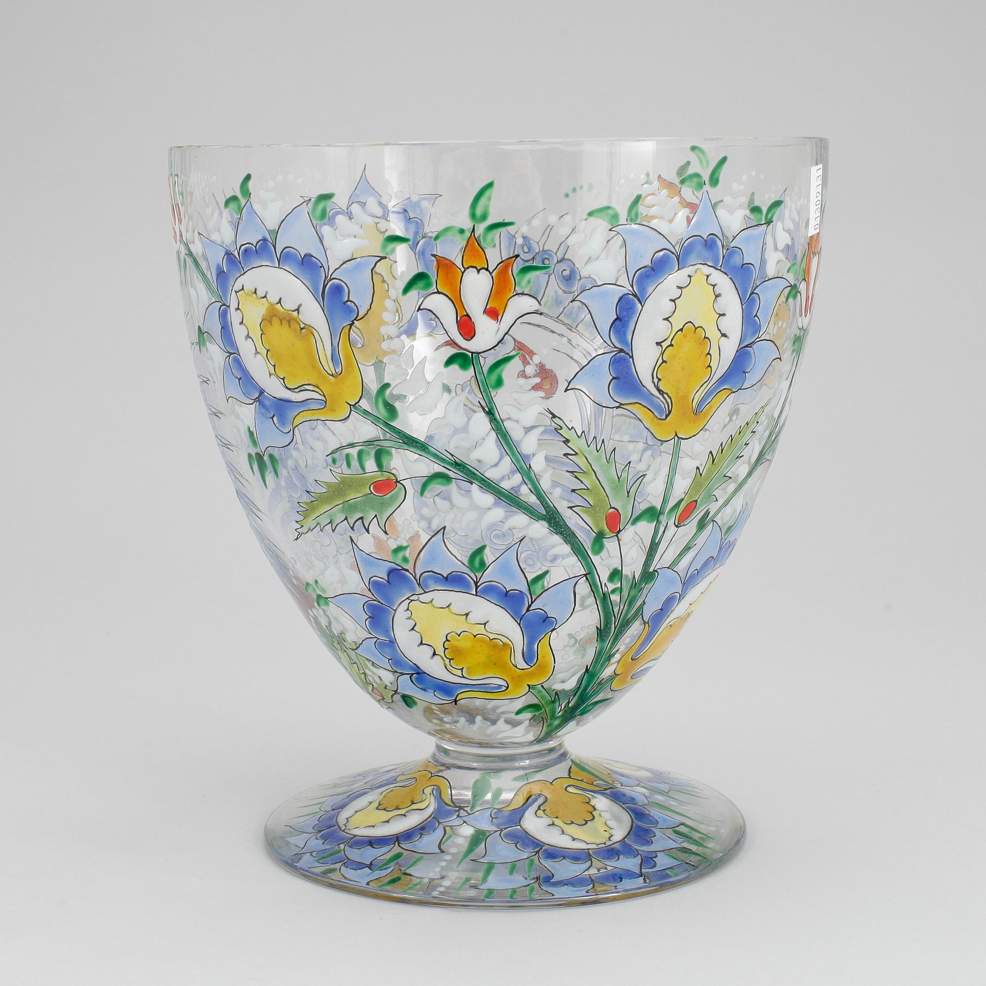 SKÅL, glas, signerad  Mei-Lin Li, 1900-tal.