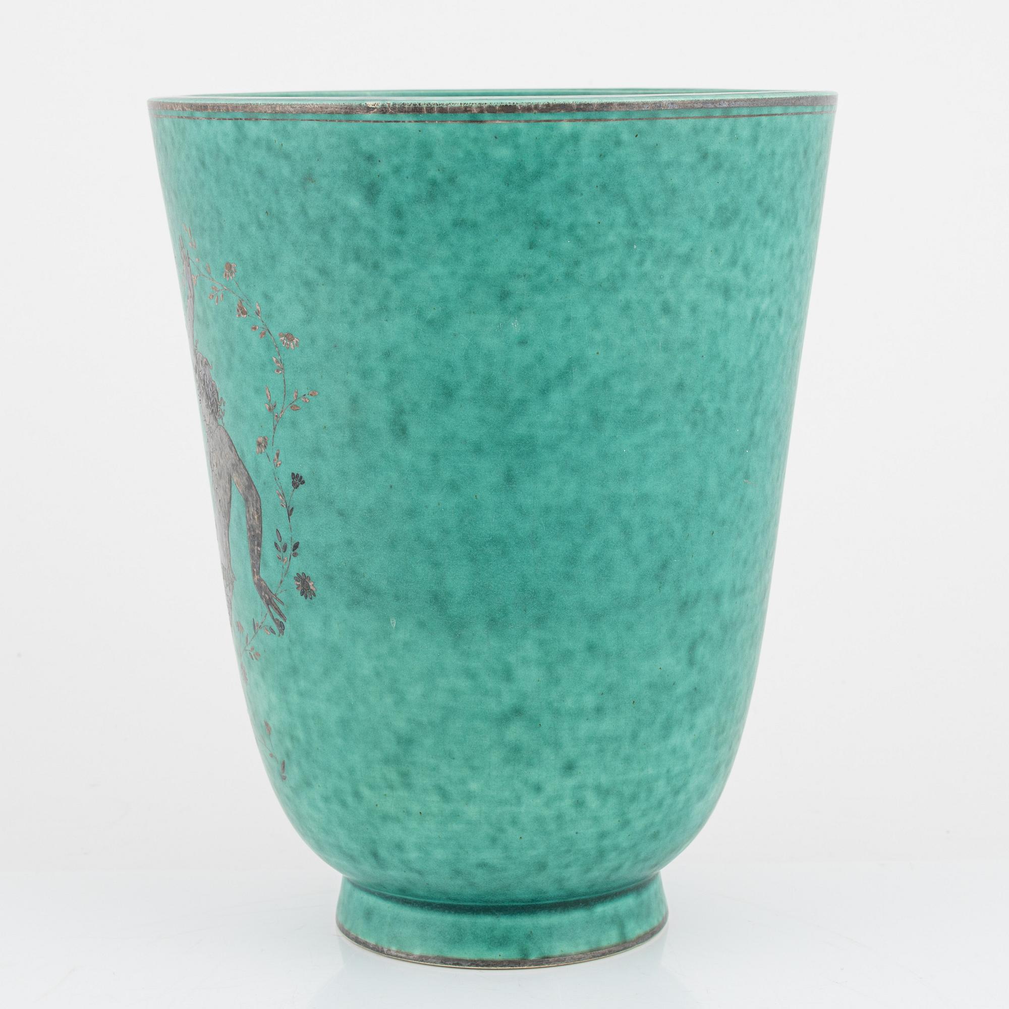 Wilhelm Kåge, vas, stengods, "Argenta", Gustavsberg.