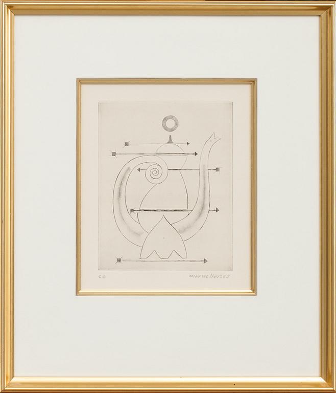 MAX WALTER SVANBERG, torrnål, signerad och daterad 63, ea.