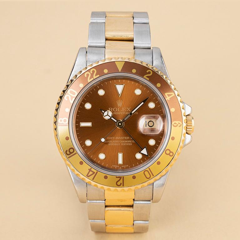 Rolex, GMT-Master II, "Root Beer" & "Black Tritium Dial & Insert", ca 1995.