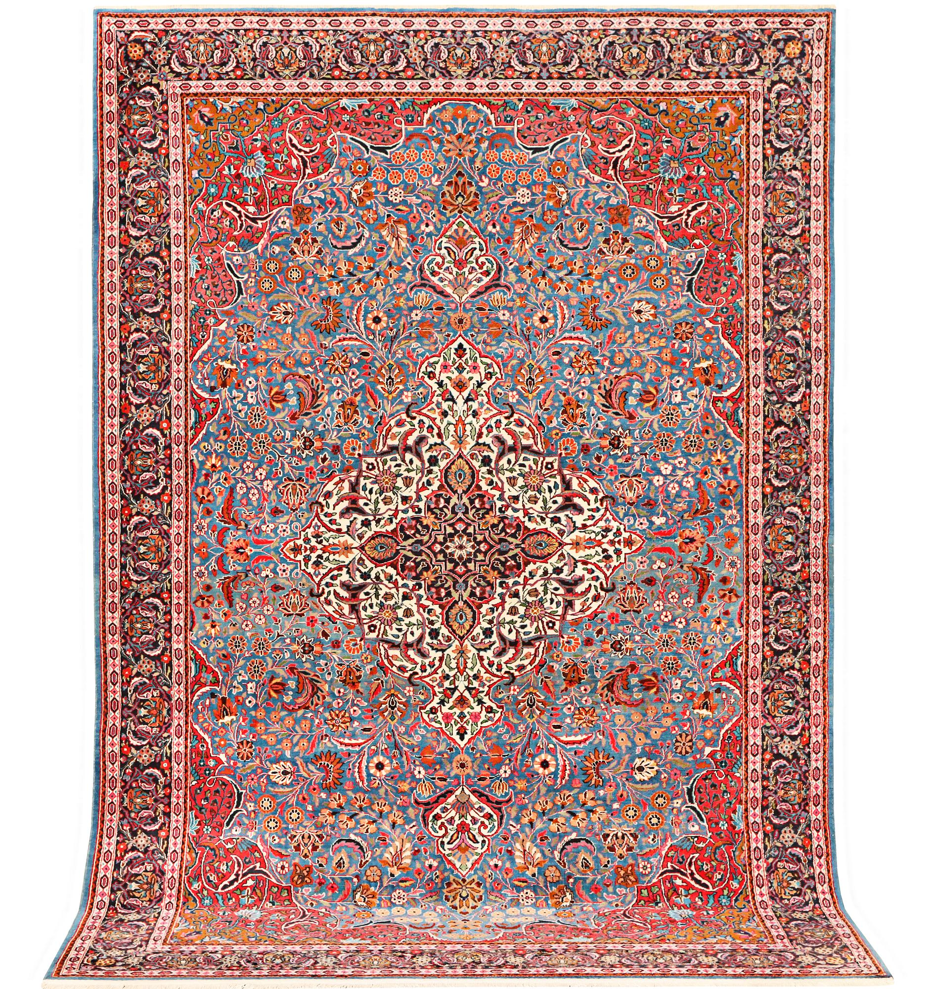A semi-antique Keshan Carpet, a. 275 x 183 cm.