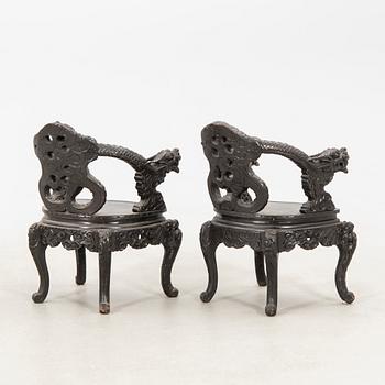 Furniture set, three pieces, China, circa 1900.