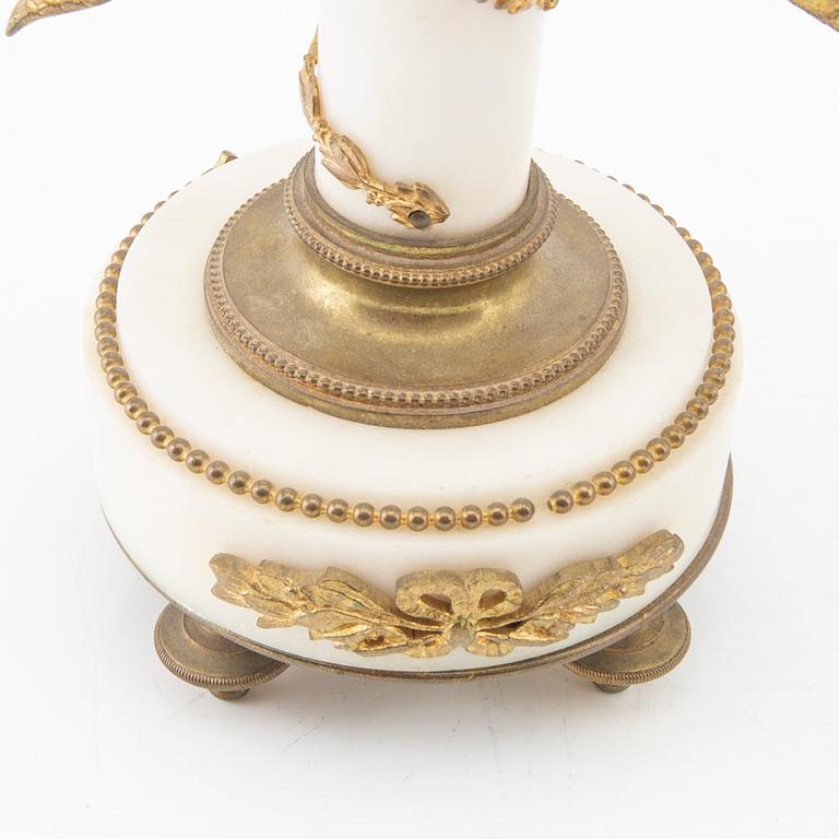 Table garniture 3 pcs, Louis XV style, late 19th century.