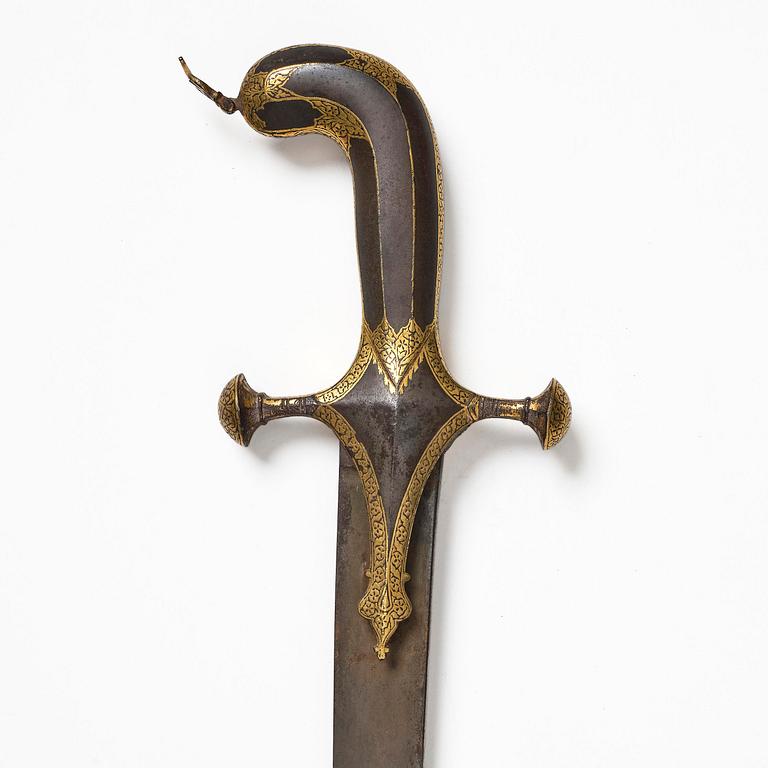 A 17th century watered-steel Shamshir, by Asadullah Isfahani, Safavid dynasty,