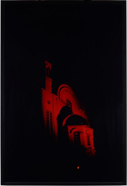 Carl Michael von Hausswolff, photograph from Red Series signed on verso.