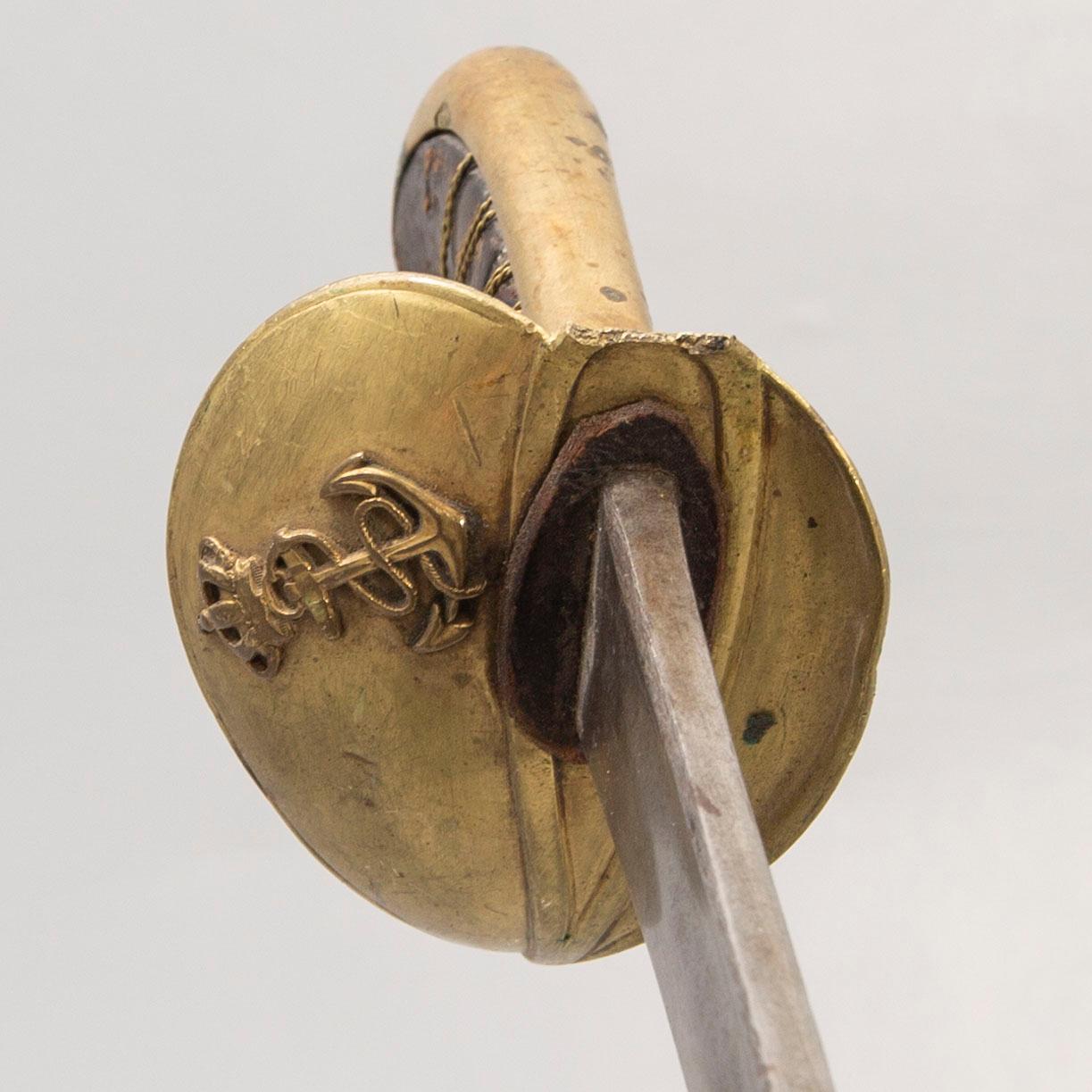 A Swedish cutlass, 1876-1885 Navy pattern.