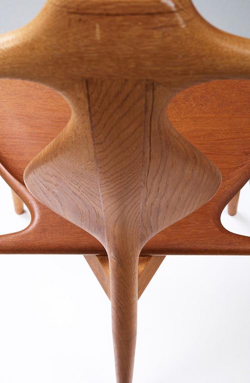 Hans J. Wegner, A Hans J. Wegner teak 'Valet/ Bachelor's Chair,  executed by cabinetmaker Johannes Hansen, Denmark ca 1959.