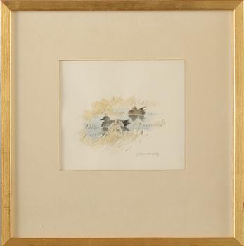 Gunnar Brusewitz · GUNNAR BRUSEWITZ, blandteknik, signerad.