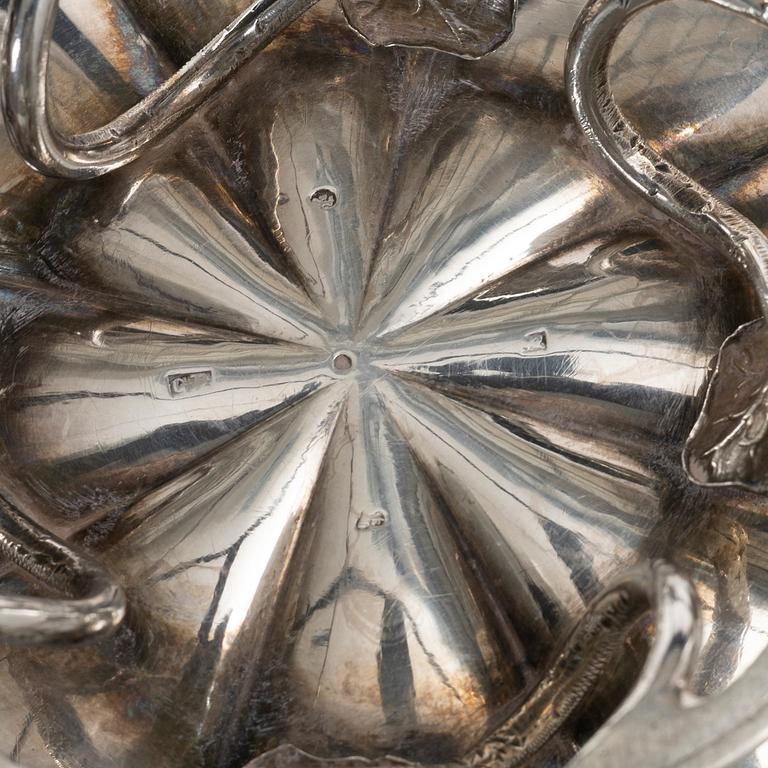 Bowls, a pair, silver, Sweden, 19th century.