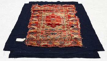 Fragment, antik Zara, Sivas området, ca 97 x 45 (127 x 77 cm inklusive foder).