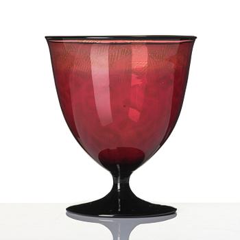 Edward Hald, a graal glass vase, Orrefors, Sweden, 1928.