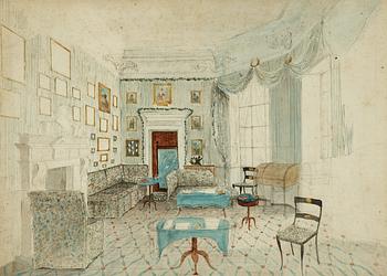 934. Maria Elisabeth Augusta (Lily) Cartwright, Drawing room at Aynhoe Park.