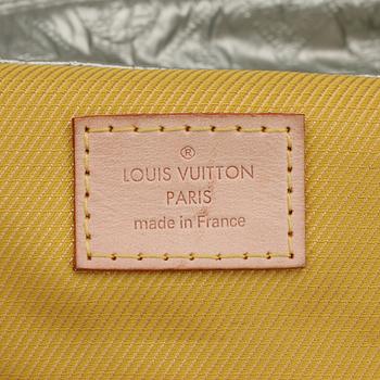 LOUIS VUITTON, a monogram silver colored clutch.