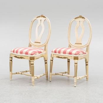 A pair of Gustavian chairs, circa 1800.