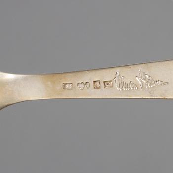 OSTRONBESTICK, 10 st, silver, Wiwen Nilsson, Lund, 1953 - 1963. Vikt 285 g.