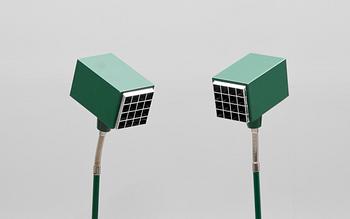 GOLVLAMPOR, ett par, "Elidus kuben", Hans Agne Jakobsson, 1900-talets andra hälft.