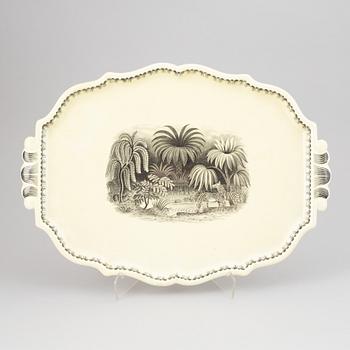 A 67 piece 'Exotica' creamware dinner service by Arthur Percy, Gefle.
