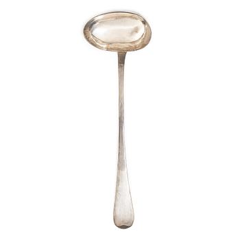 Petter Eneroth, soup ladle, silver, Stockholm 1789.