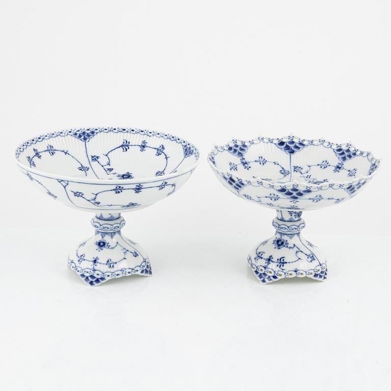 Royal Copenhagen, 4 porcelain pieces of 'Musselmalet', Denmark.