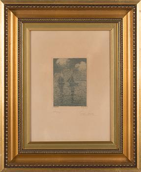 Louis Sparre, etsaus, signeerattu ja numeroitu 9/30.