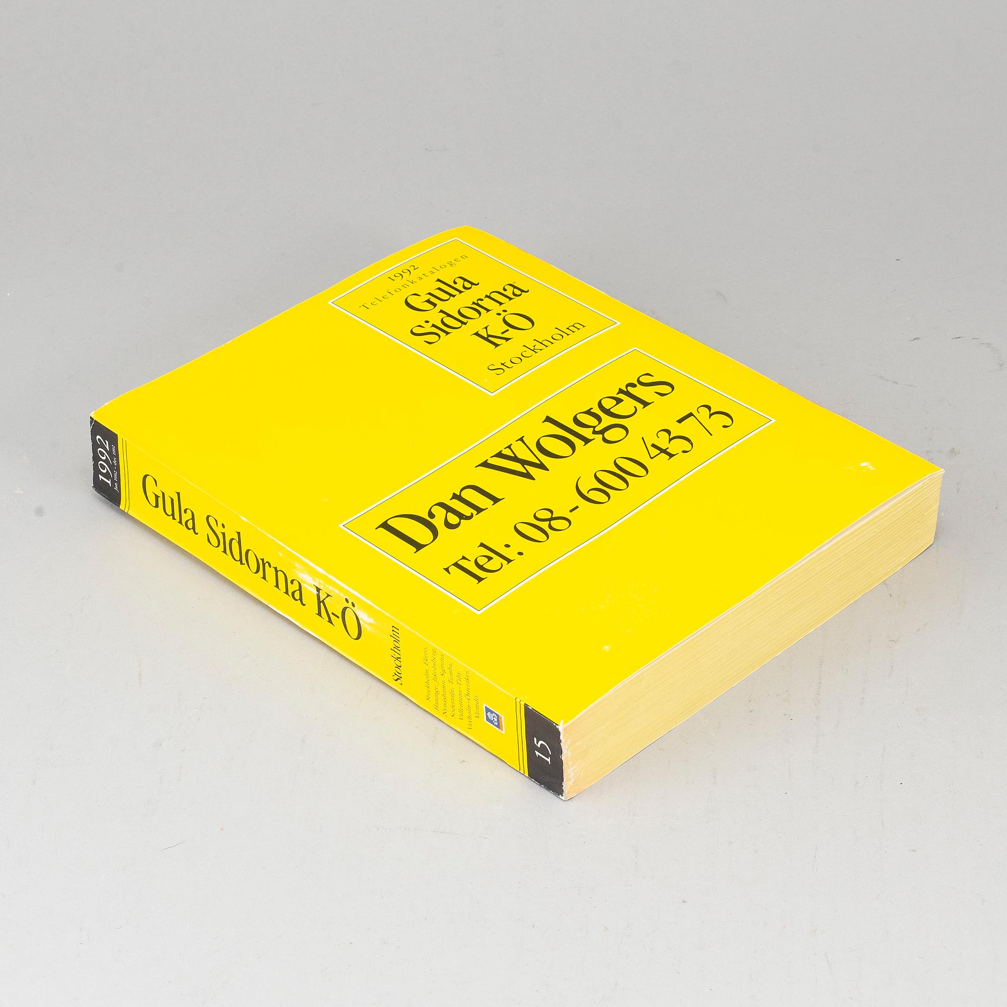 DAN WOLGERS, telephone directory, 1992.
