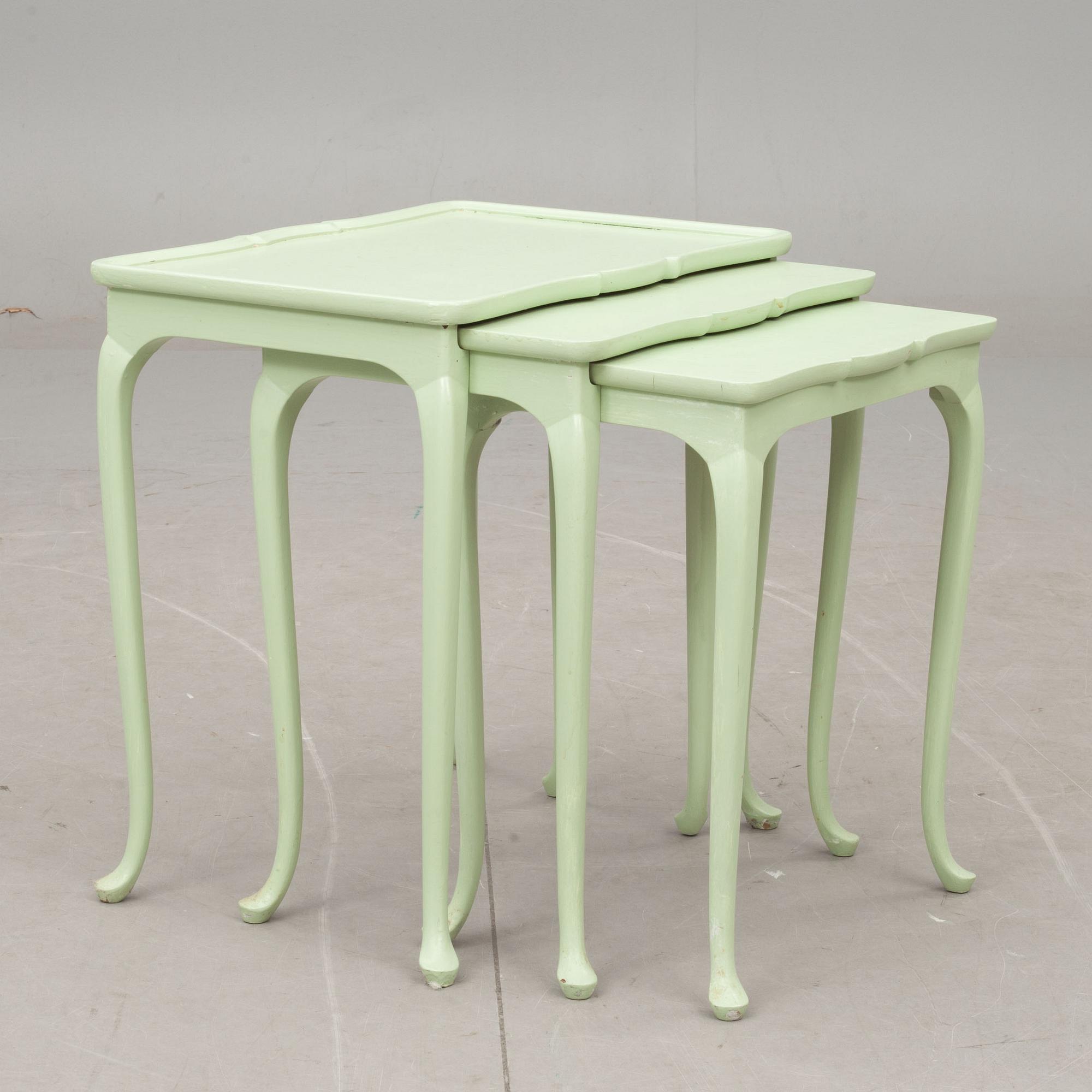 SATSBORD, 3 delar, rokokostil, 1900-tal.