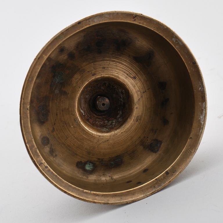 LJUSSTAKE, mässing, 1700-tal.