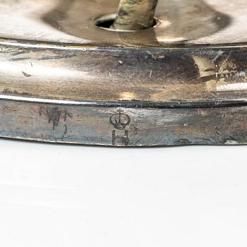 Table lamp, silver plate, CG Hallberg, 1920s-30s.