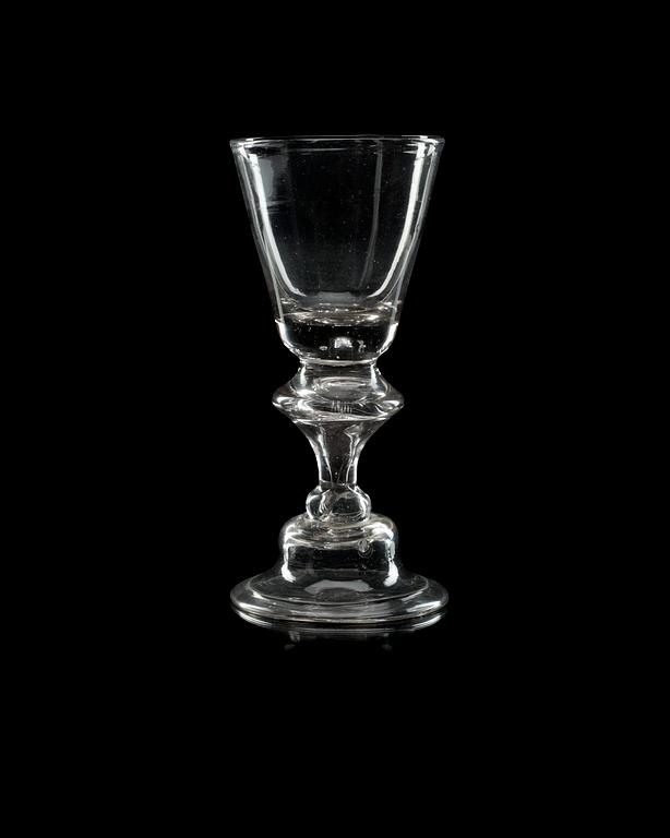 A German wine glass, 18th Century.