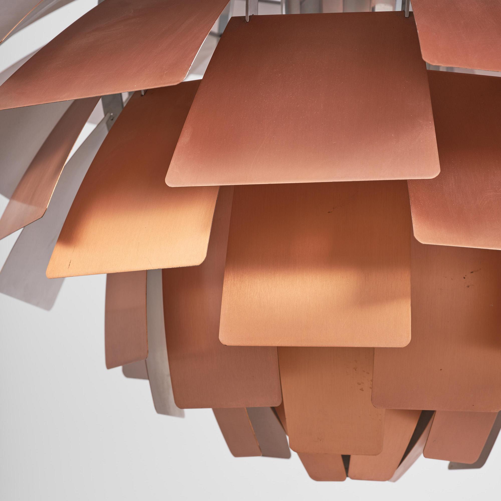 Poul Henningsen, an "Artichoke" ceiling lamp, Louis Poulsen, Denmark, 1960s-70s.
