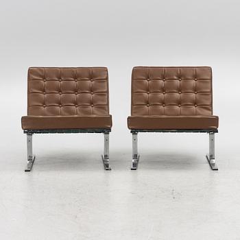 Karl Erik Ekselius, armchairs, a pair, "F60", for JOC möbler, Vetlanda, 1970s.