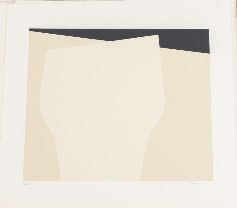 Arturo Bonfanti, portfolio with 6+1 silkscreens in color.