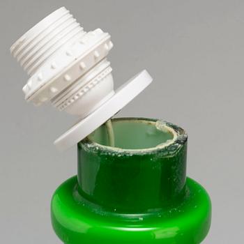 PO STRÖM, bordslampor, 2 stycken, glas, Alsterfors, 1970-tal.