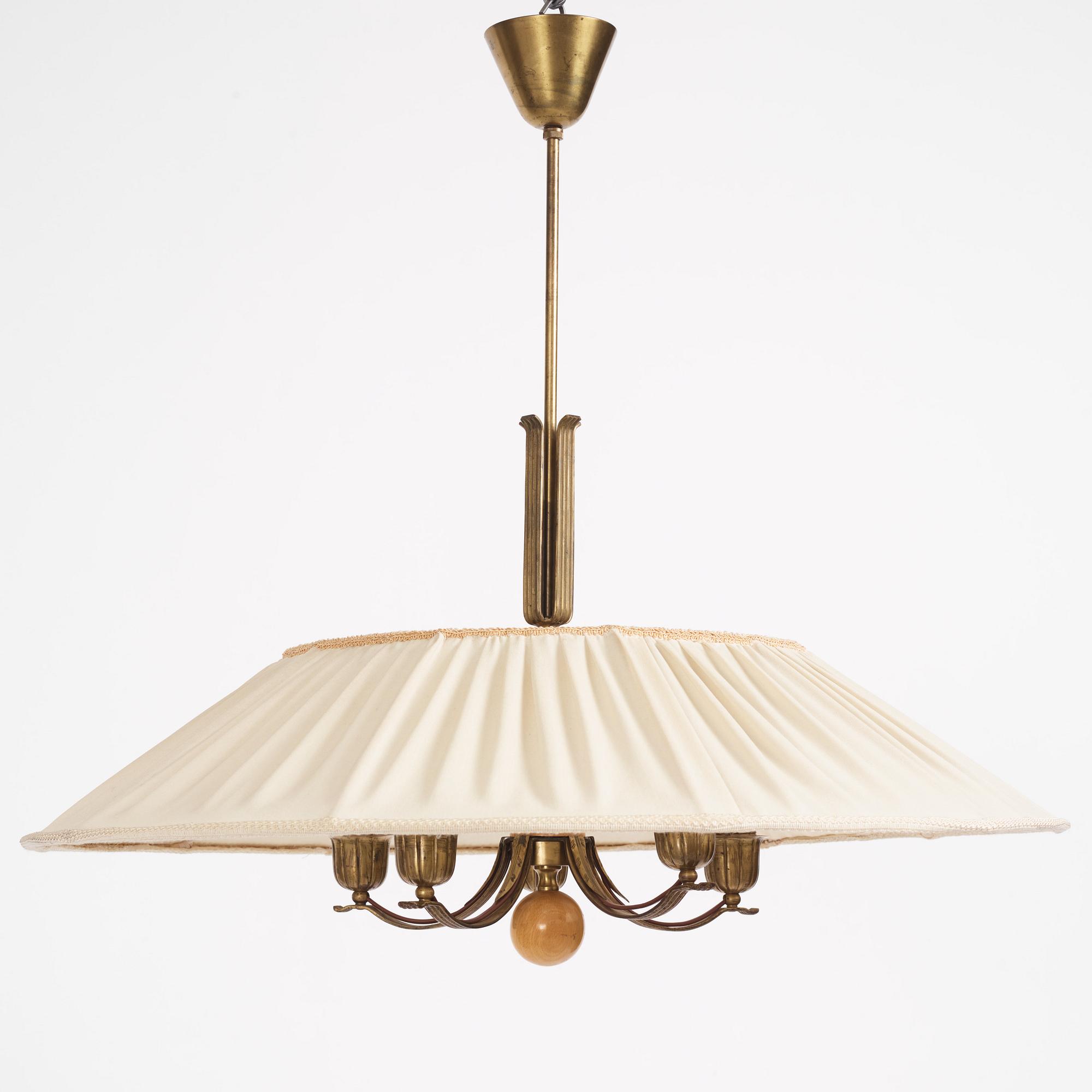 Harald Notini, taklampa, modell "11395", Arvid Böhlmarks Lampfabrik, 1940-tal.