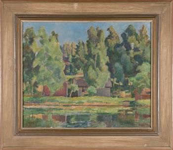 Ilmari Vuori, öljy kankaalle, signeerattu ja päivätty -49.