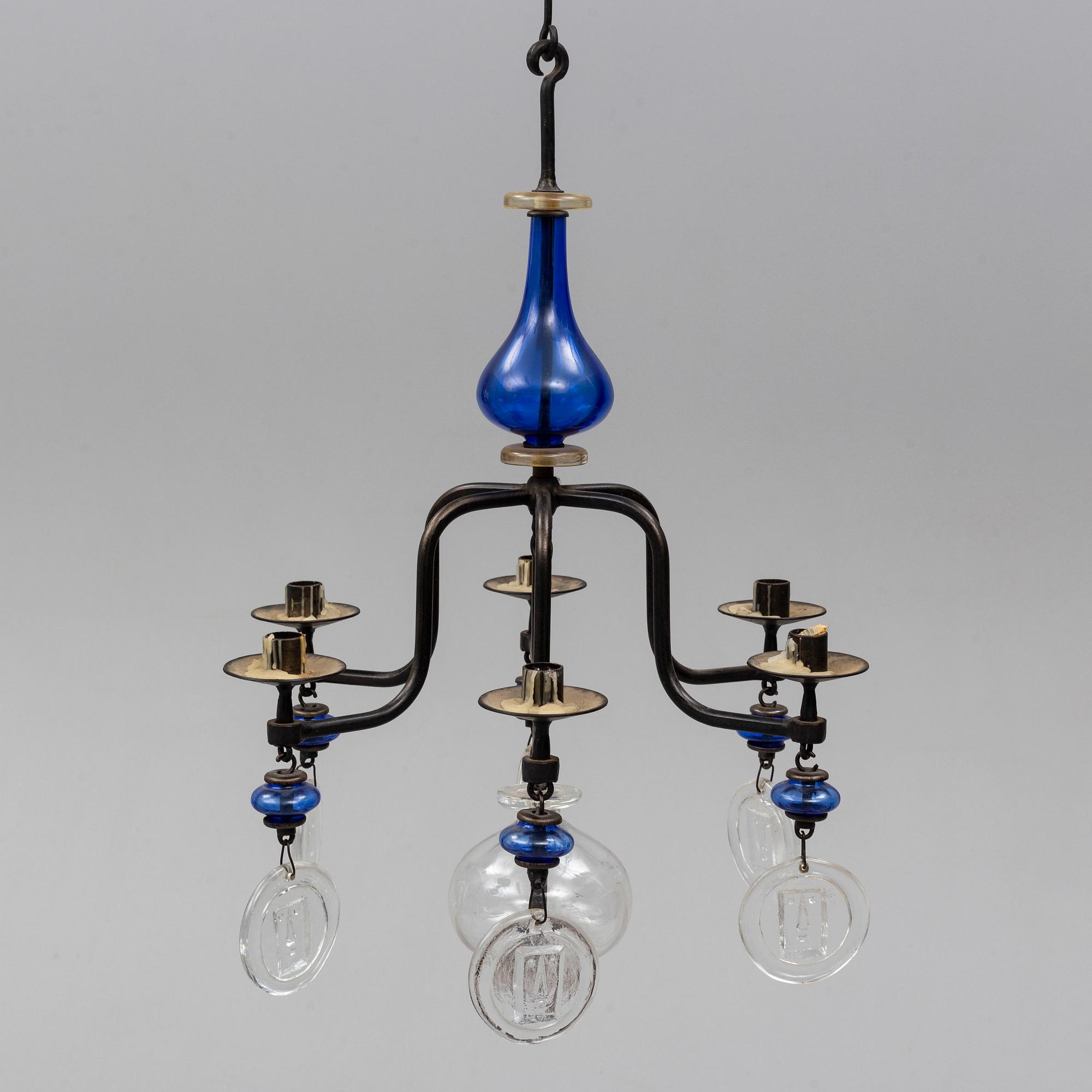 Two Erik Höglund chandeliers, second half of the 20th century.