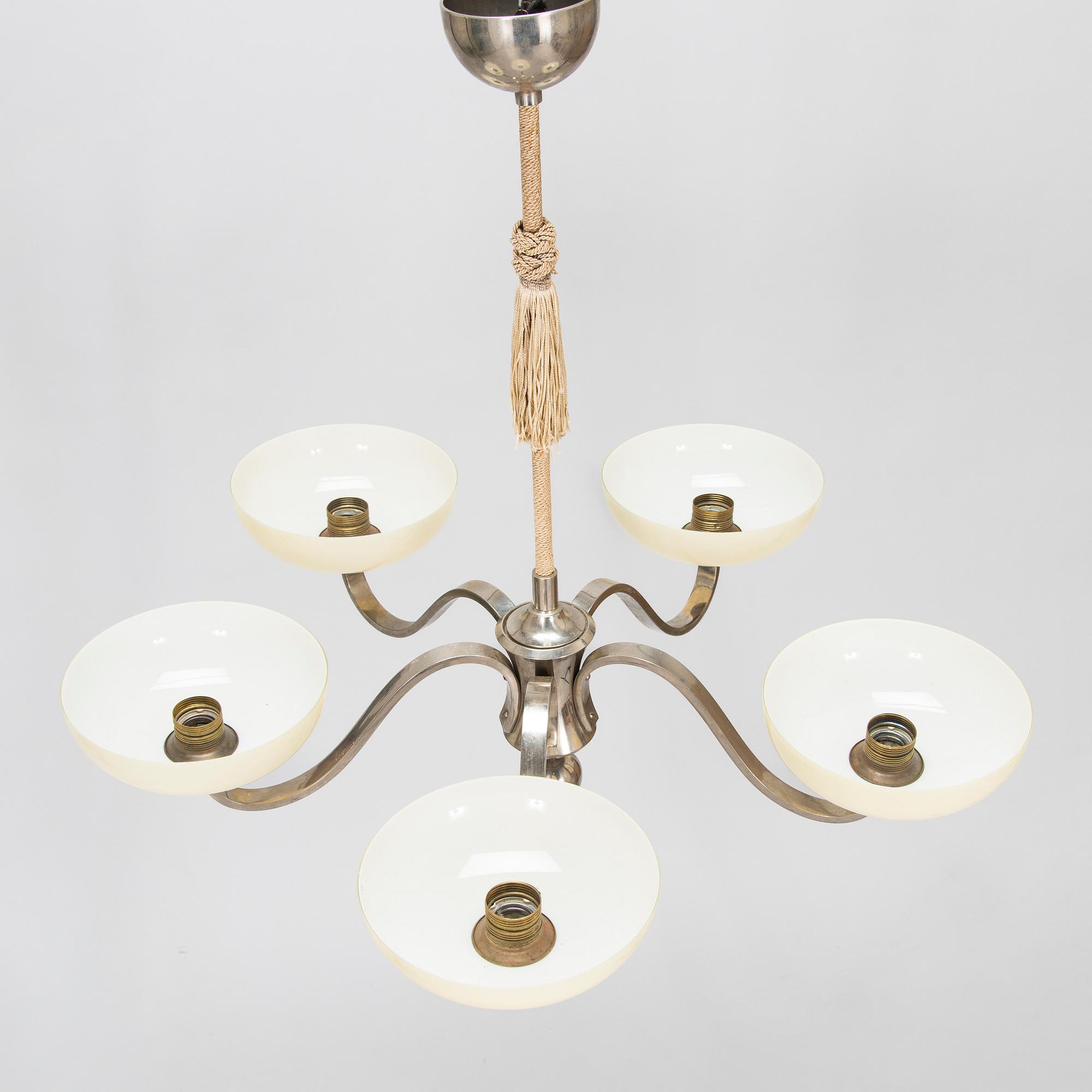 Paavo Tynell, taklampa, modell 1351/5, Taito, 1930-tal.