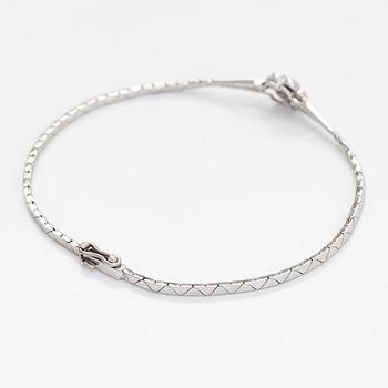 Rannekoru, 14K kultaa safiiri ja timantteja yht. n. 0.12ct. Tuontileimattu Westerback.