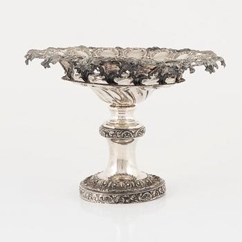 A Swedish Rococo-Revival Silver Bowl, mark of Gustaf Möllenborg, Stockholm 1842.