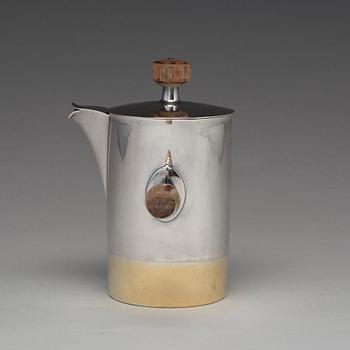 Birger Haglund, a sterling silver coffee pot, Stockholm 1956.