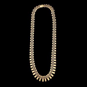 COLLIER, 18K guld. Vikt ca 30 g.