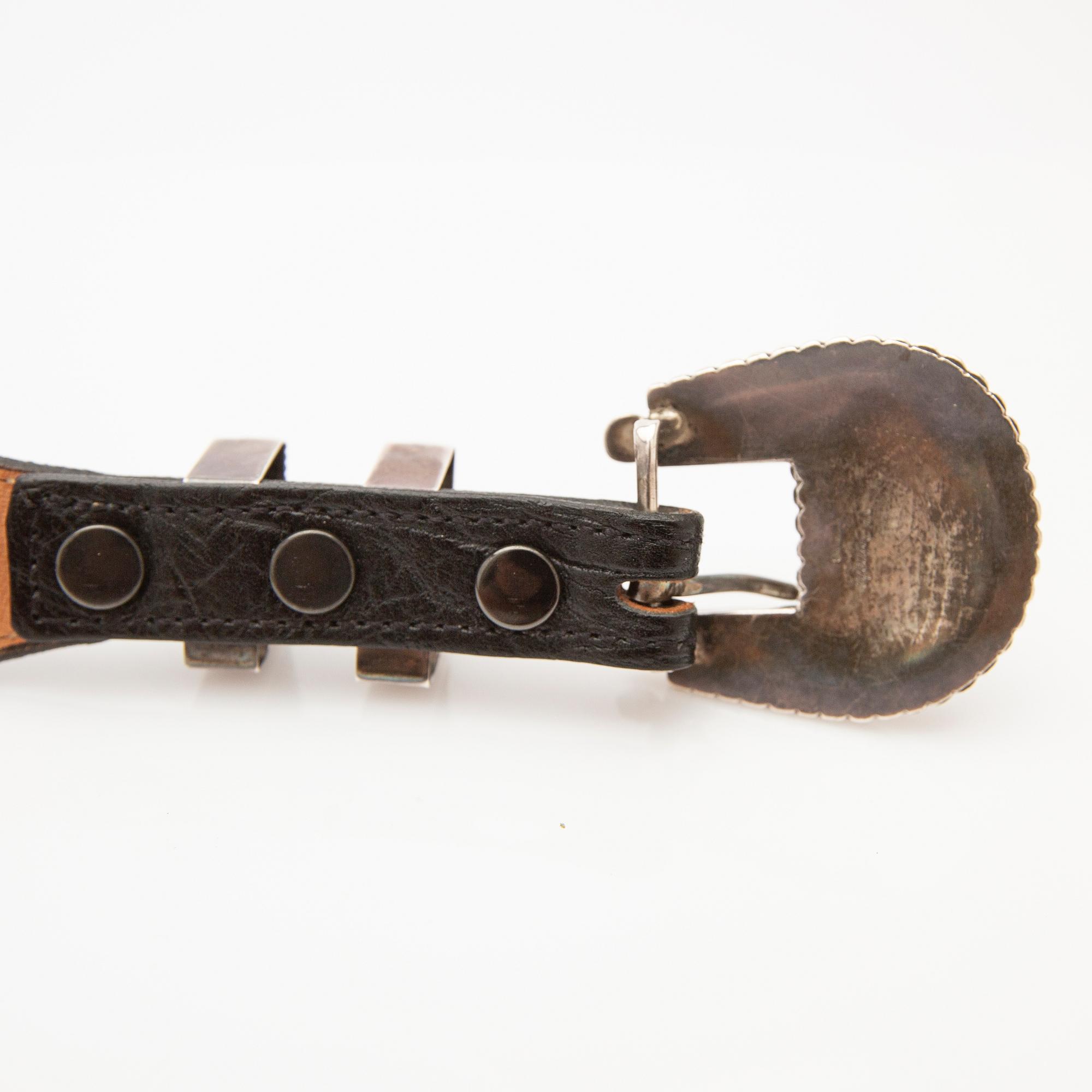 Bälte, Viola Eriacho, sterling silver fattad med turkoser och stenar.