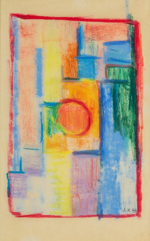 JOHN/JEAN XCERON, pastell on paper, signed J.X and dated -49.