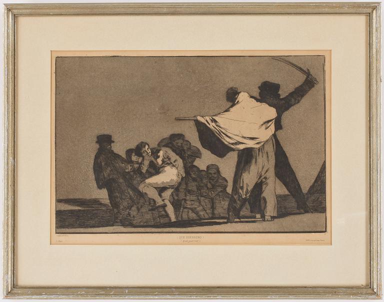 FRANCISCO GOYA Y LUCIENTES, efter, etsning.