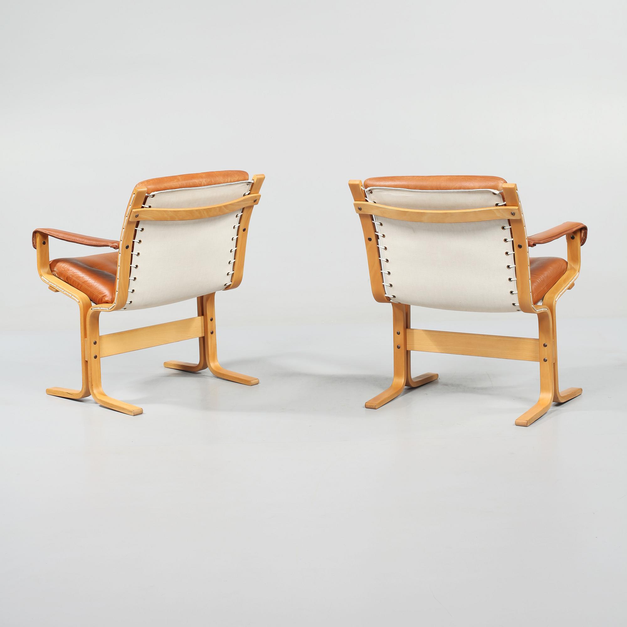 FÅTÖLJER, ett par, Westnofa Furniture, Norge, 1900-talets andra hälft.